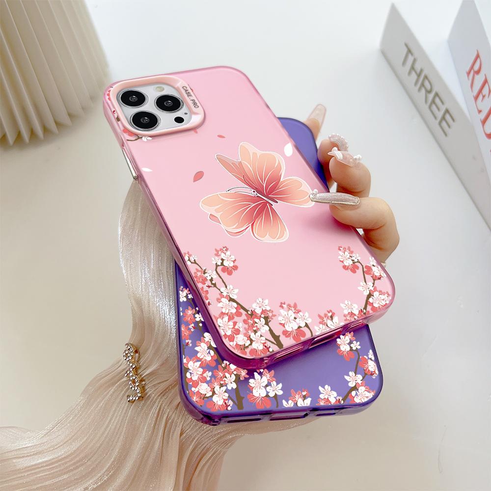 Окрашенный узор, цветной серебристый, двухсторонний, жесткий, противоударный чехол для телефона с защитой от падений для OnePlus OPPO Reno Realme