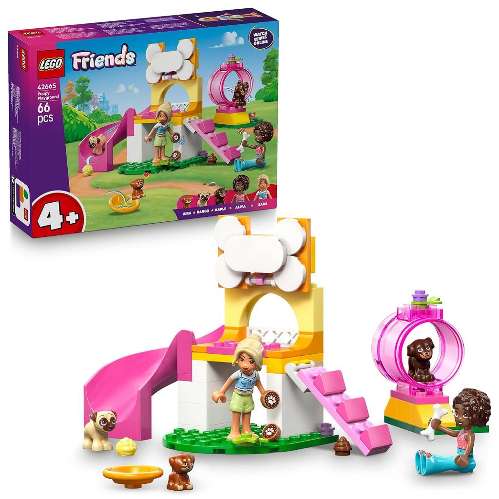 LEGO Friends Puppy Playground 42665 Toy Boys Girls Toys Birthday Present Blocks Educational 4 Years Old 5 6 Role Play Pretend Figures Animals Children