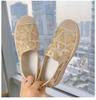 2025 Новые модные женские туфли на плоской подошве весна-лето дышащие кружевные повседневные туфли для рыбалки для девочек удобные мокасины без застежек