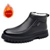 Winter Hot Selling Outdoor Cold Proof Snow Boots Fleece Wear-resistant Men's Leather Casual Shoes Men's High Cut Workwear Shoes