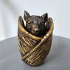 Miniature Bat Secret Trinket Stash Box Resin Gothic Style Jewelry Box Gothic Bat Box  for Home