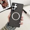 for Magsafe Fabric Cloth Case for Samsung Galaxy S25 S23 Ultra S24 FE S22 S21 Plus A16 A36 Magnetic Solid Color Ultra Thin Cover