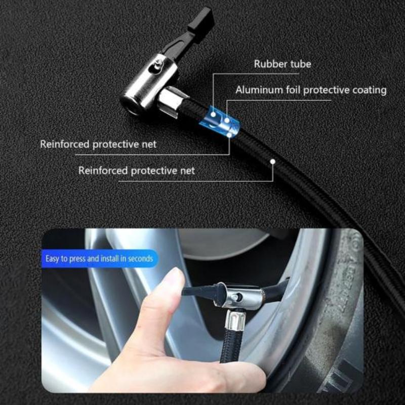 12 В шинный насос портативный атмосферный компрессор с аварийной светодиодной подсветкой цифровой дисплей воздушный насос автоматический шинный насос