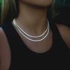 4mm Iced Out Bling Cz Tennis Necklace for Women Hip Hop 5A Cubic Zirconia Luxury Elegant Choker Wedding Engagement Jewelry