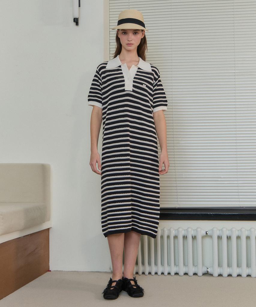 Jucy Judy Striped Knit Dress (+Inner) Jzop324E
