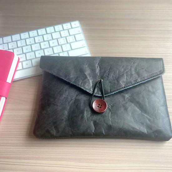 Бумажная папка-конверт Tyvek с вкладышем, держатель для портфолио на кнопке, защитный чехол для планшета iPad, органайзер для документов и канцелярских принадлежностей
