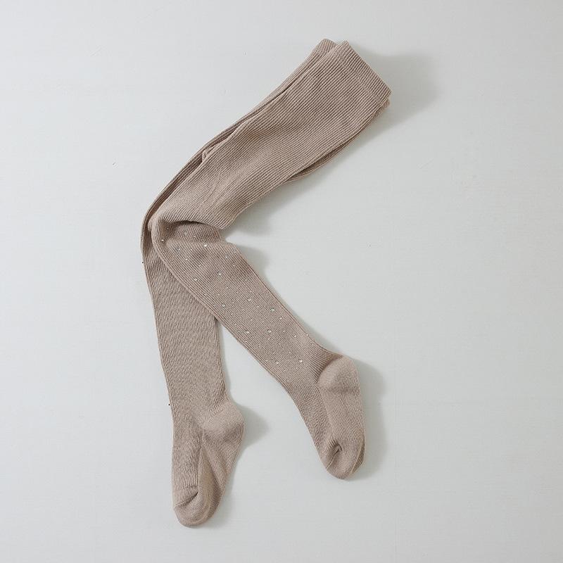 Spring and Autumn's New Sparkling Diamond Starry Sky Soft Cotton Pantyhose Thin Vertical High-elasticity Tight-fitting Pantyhose for Little Girls