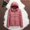 Women Casual Windproof Parka White Duck Down Jacket Coat Hooded Warm Autumn Winter