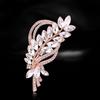 Wheat Ear Brooch Atmospheric Crystal Pin Women'S Versatile Shawl Button Cardigan Button Coat Accessories Corsage