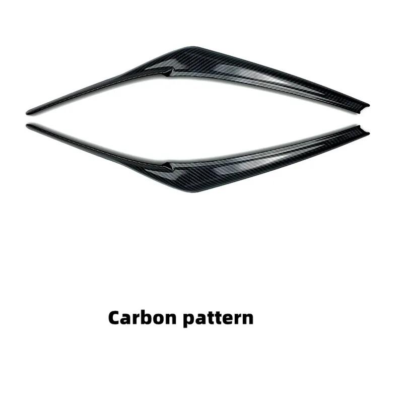 Крышки фар для Toyota Camry 2018 2019 2020 2024 фара лампа бровь карбоновый стиль наружная наклейка на автомобиль ABS бампер полоса