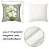1 Pieces Floral Patterned Throw Pillow With White Lilies Polyester Pillowcase, Sofa Decorative Cushion Cov Headboard Pillow