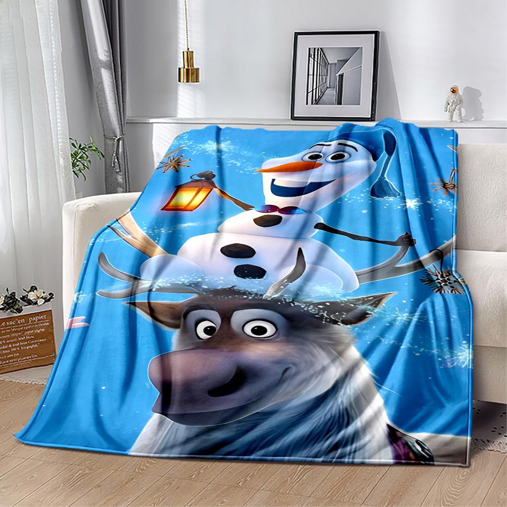 Winter Snowman Adventure Blanket Soft Warm Cozy Suitable for Seaside Chair Couch Four Seasons Universal Warmthful Decor