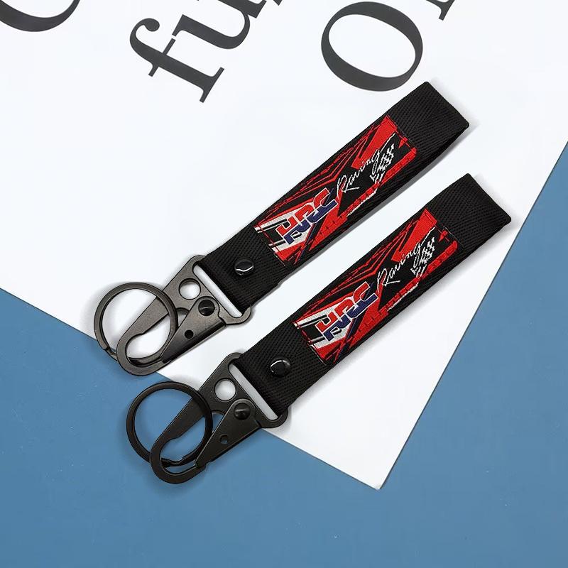 CPN1 1pcs Motorcycle KeyRing Ribbon Lanyard KeyChain Key Holder For Honda CBR 125R 954 600 650F 650R 1100XX 1000F CBR 600RR 1000RR