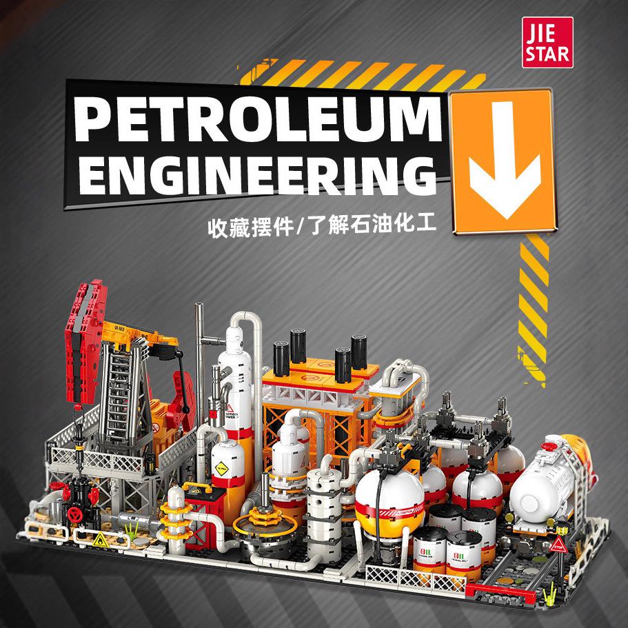 New City Petroleum Engineering Excavating Factory Building Blocks JJ9221 Bricks Assembly Model for Kids & Adults Birthday Gift