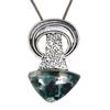 Серебряные ювелирные изделия с драгоценными камнями Хризоколла 2,25 дюйма Подвеска ручной работы стерлингового серебра
