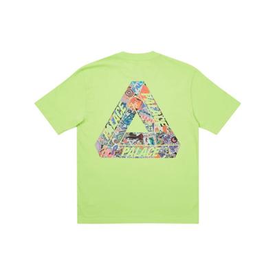 Palace FW21 Tri-Sticker Pack Треугольный логотип с принтом граффити Футболка с круглым вырезом и коротким рукавом Топы унисекс Зеленые P21TS112