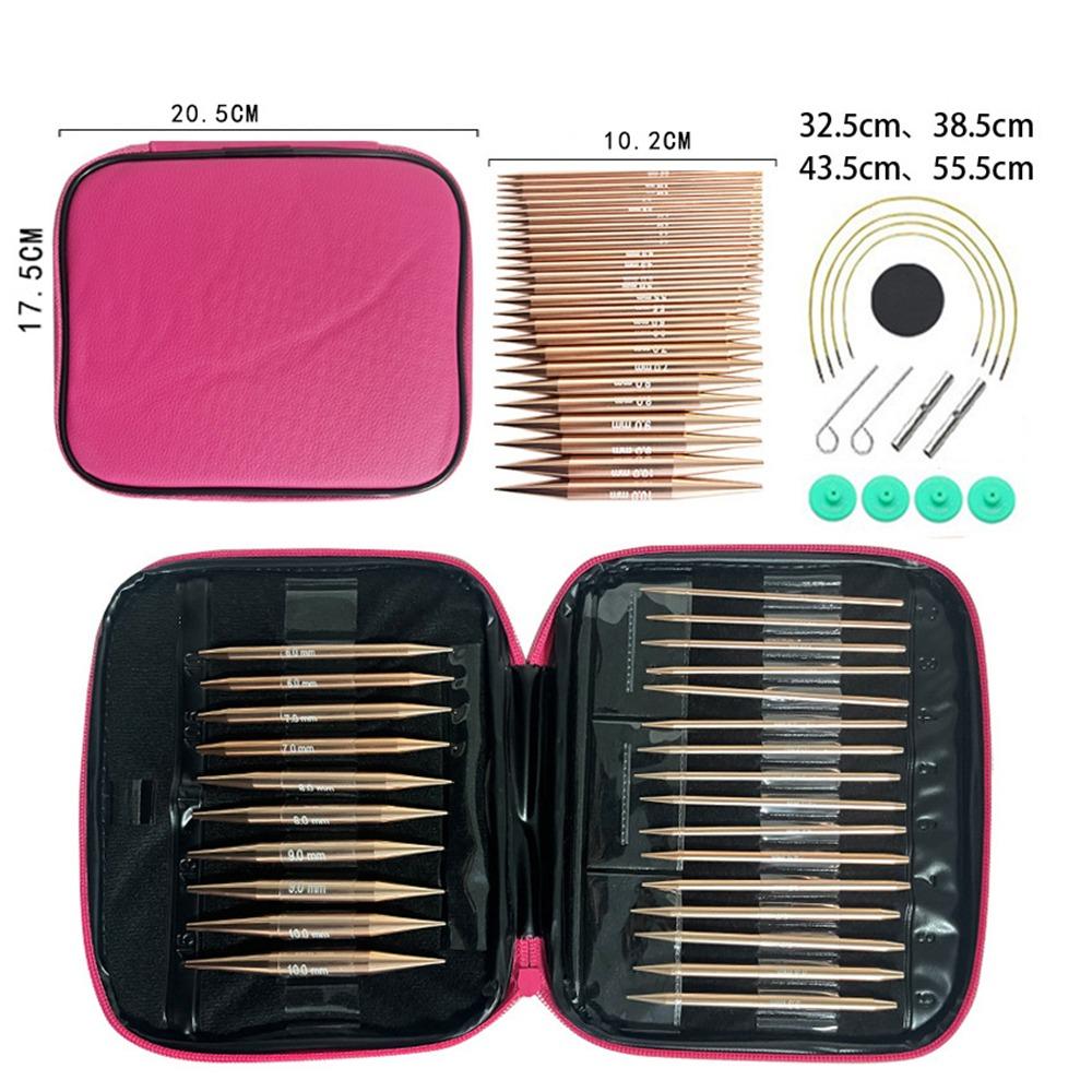 Набор гладких вязальных спиц Съемный чехол для крючков Инструменты для вязания