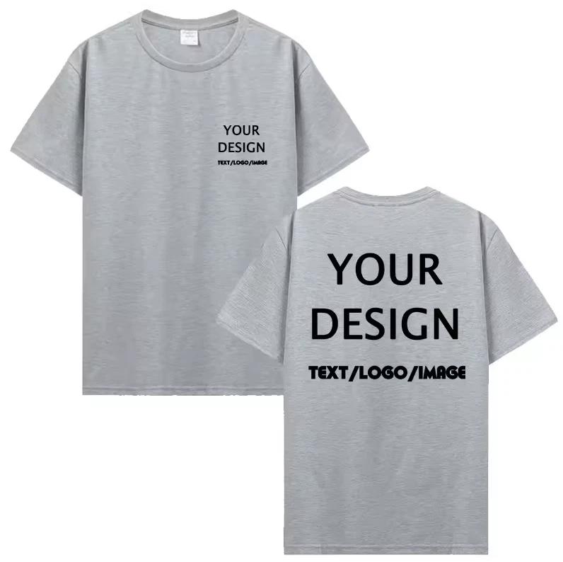 Custom Personalized Printed T-T-Shirt Logo Text Oversized Cotton Work Tee