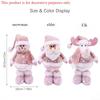 1pc/3pcChristmas Standing Telescopic Old Man Elk Doll Desktop Decoration Pink Snowman Figurine Holiday Decoration