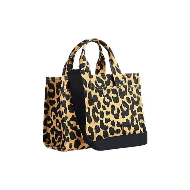 COACH Cargo Fabric Tote Shopping Bag Fabric Shoulder Bag Handbag Medium Women's Black & Yellow CP769-LHWLH