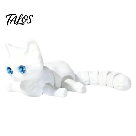 Экологичные настольные игрушки, 3D-печатная игрушка-кошка, шарнирная подвижная фигурка для стола, ручная, для снятия стресса, декор, милая сенсорная фиджет-игрушка