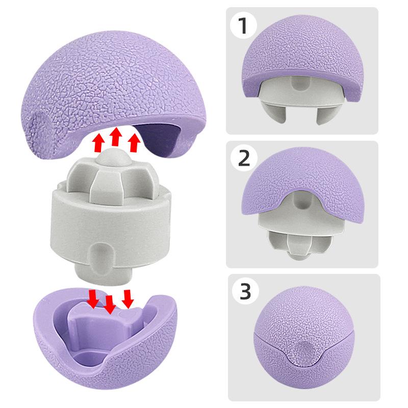 3-in-1 Handheld TPE Fascia & Yoga Massage Ball for Muscle Relaxation