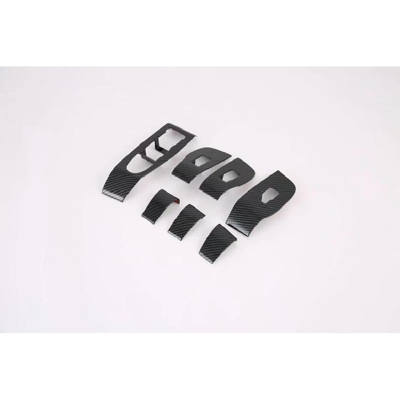 For Mazda 3 Axela Sedan BP Car Accessories Carbon Fiber Style Door Window Armrest Cover Switch Panel Trim