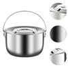 Camping Pot, Oil Container with Handle And Lid for Kitchen, Camping, Parties, Commercial Use.