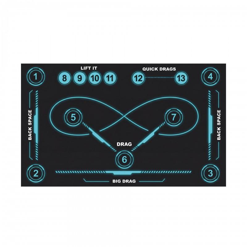 Hockey Training Mat Indoor Practice Non-Slip Sound Absorbing Durable PU Floor Pad 150x90cm Blue
