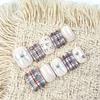 10 Pairs Korean Red Blue Plaid 3D Vintage Alt Press on Nails Bowknot Versatile Sweet Girl Nail Tips Cute
