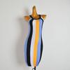 Summer New Round Neck Halterneck Stripes Sleeveless Vest Knitting Dress Women's Clothing Silm Slimming Inner Bodycon Dress