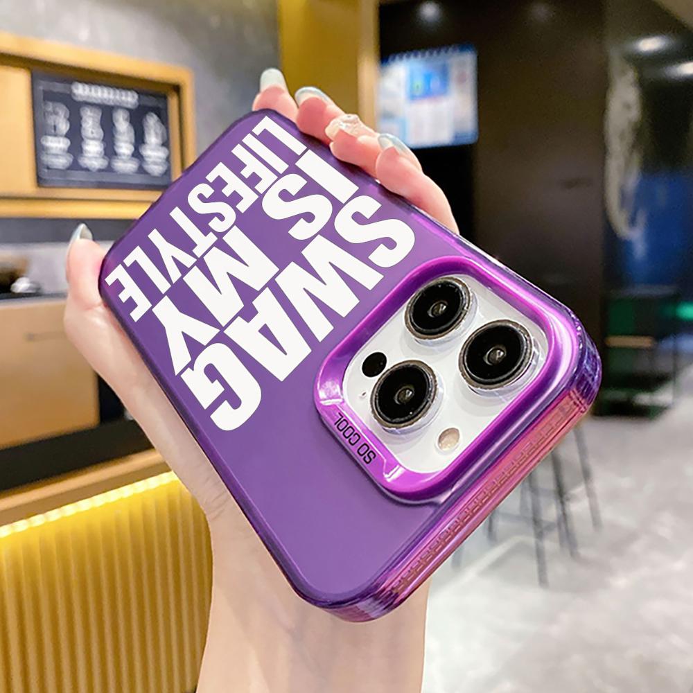 Hip-hop Swag logo lifestyle fashion Phone Case For lMDColor Silver Shell For lPhone 17 16 e 15 14 13 12 11 Pro Max Plus