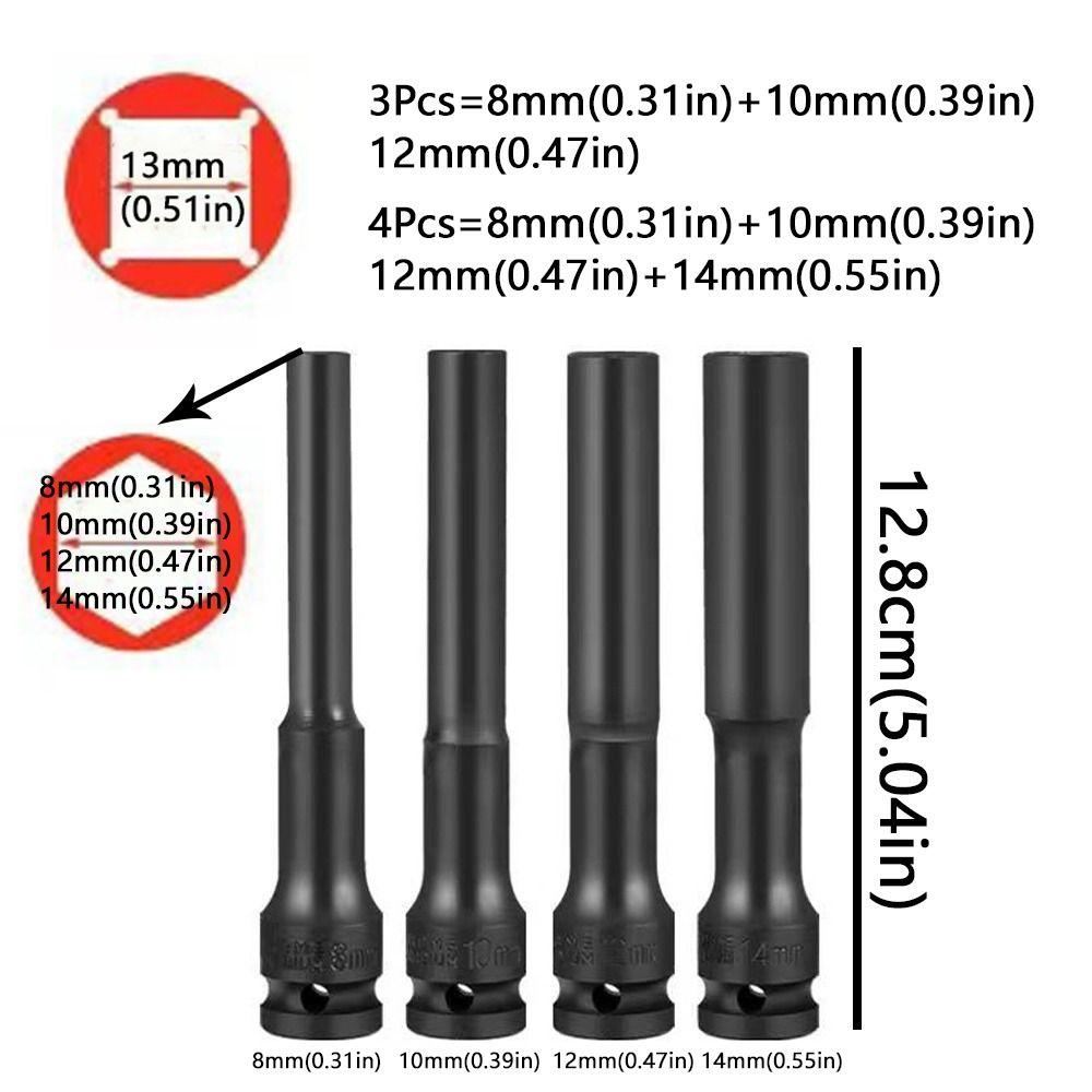 Deep Socket Impact Wrench Socket Extended Type Drive Socket Wrench Pneumatic Air Tool