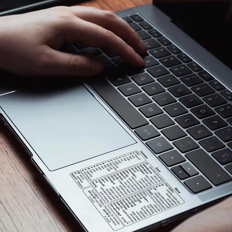 Прозрачная накладка с горячими клавишами для Excel и Word - ПВХ Руководство по быстрому доступу для ПК/ноутбука Windows, Бежевый
