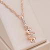 Micro Inlay White Zircon Spiral Pendant Necklaces Women Trendy Gold Color Chain Accessories
