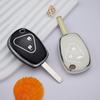 Серебристый чехол для ключей из ТПУ с 2 3 кнопками, брелок для Renault Megane Duster Modus Espace Laguna Logan для DACIA Sandero Clio Kangoo, защитные аксессуары