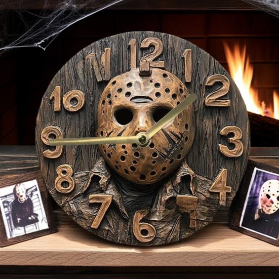 Round Wall Clock with Numbers Silent Movement Easy To Install Battery Operated 10-Inch Hanging Clock Artistic Home Decor