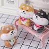 Plush Doll Scarf Shiba Keyring Cute Scarf Puppy Dog Pendant Fashion Plush Dog Keychain  Couple Gift