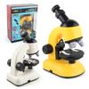 Прямая поставка экспериментальной симуляции 360-градусных вращающихся игрушек-микроскопов, детского научно-образовательного микроскопа высокой четкости с 1200-кратным увеличением
