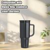 6pcs Stainless Steel Tumbler Straws Replacement for 40oz Cup, Reble Metal Water Bottle Straws with Cleaning Brush Compatible with Owala Part