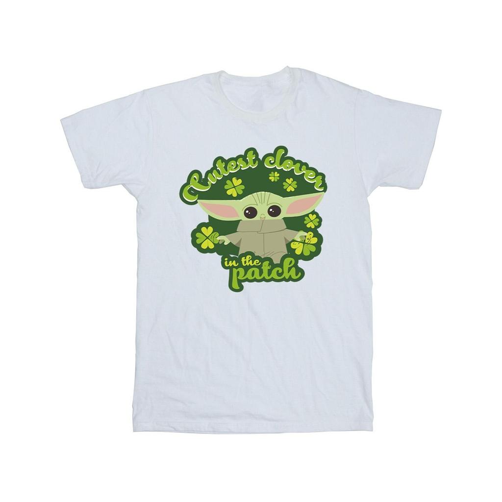 Star Wars Mens The Mandalorian St Patrick´s Day Cutest Clover T-Shirt