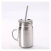 Банка-кружка Mason Jar 700 мл с широким горлышком, стакан с металлической соломинкой, кружка для чая и кофе, бутылка для воды, банки для хранения, стаканы с крышками