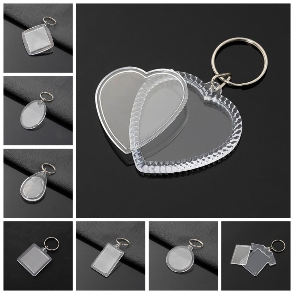 Прозрачный фотобрелок прямоугольная рамка для фотографий брелок модная пустая рамка брелок для девочек подарок