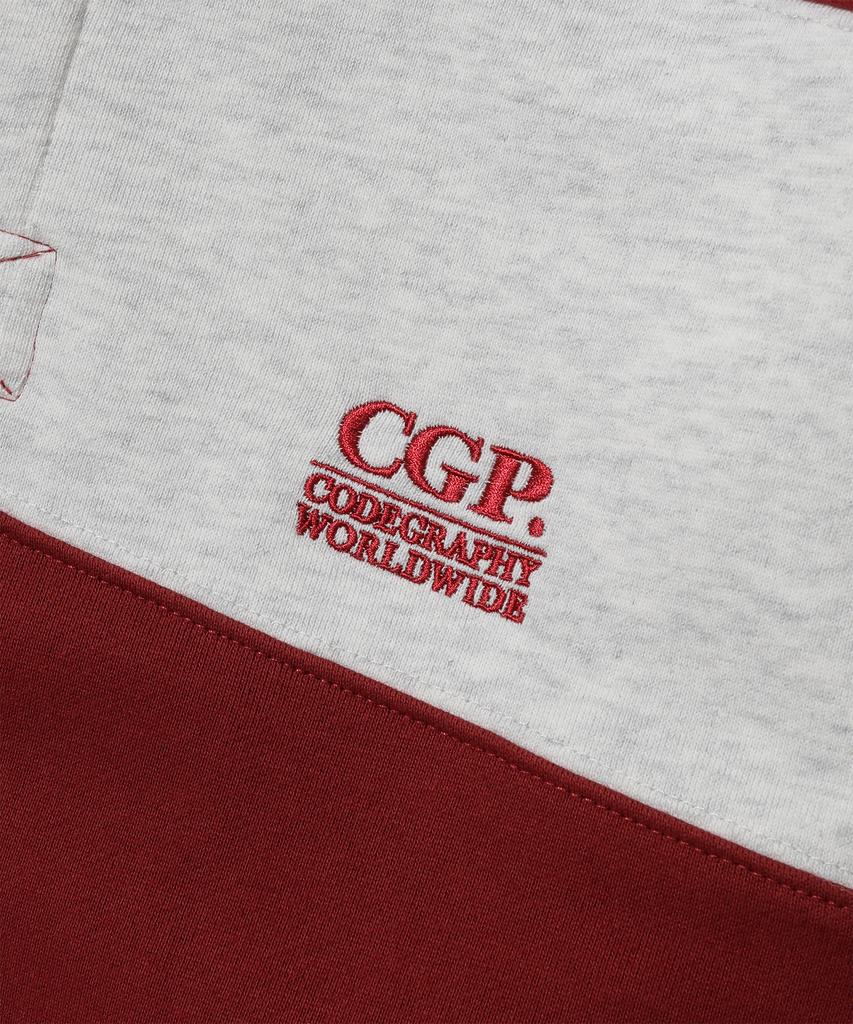 CGP Striped Rugby Sweatshirt_Dark Red
