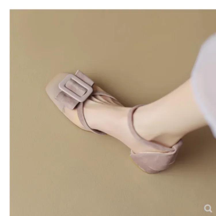 Модные туфли на высоком каблуке с сеткой, весна-лето 2024 года, брендовые босоножки с квадратной пряжкой и бантом, женские туфли в стиле Ins, туфли на толстом каблуке для выпускного вечера