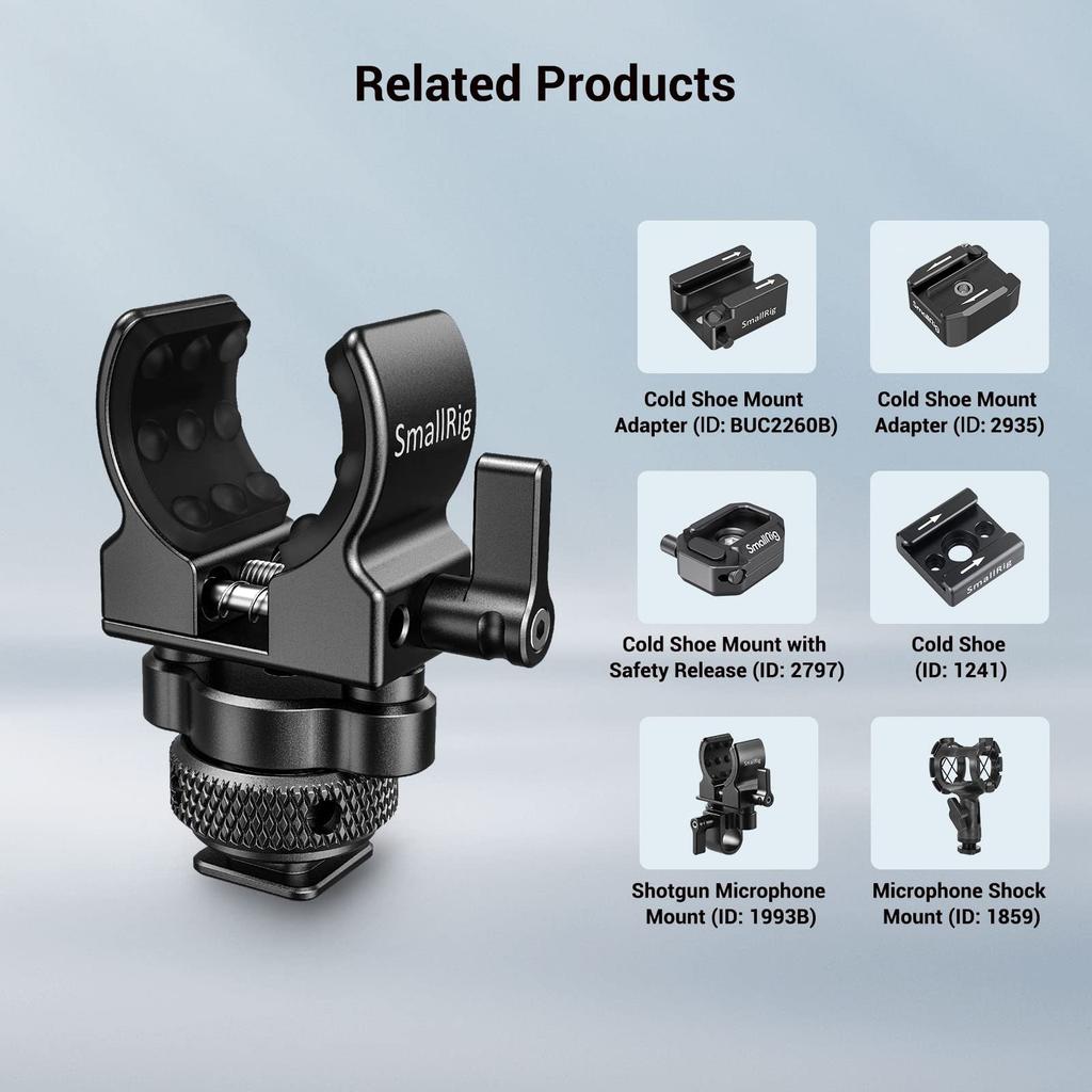 SMALLRIG Держатель микрофона-пушки с холодным башмаком - BSM2352