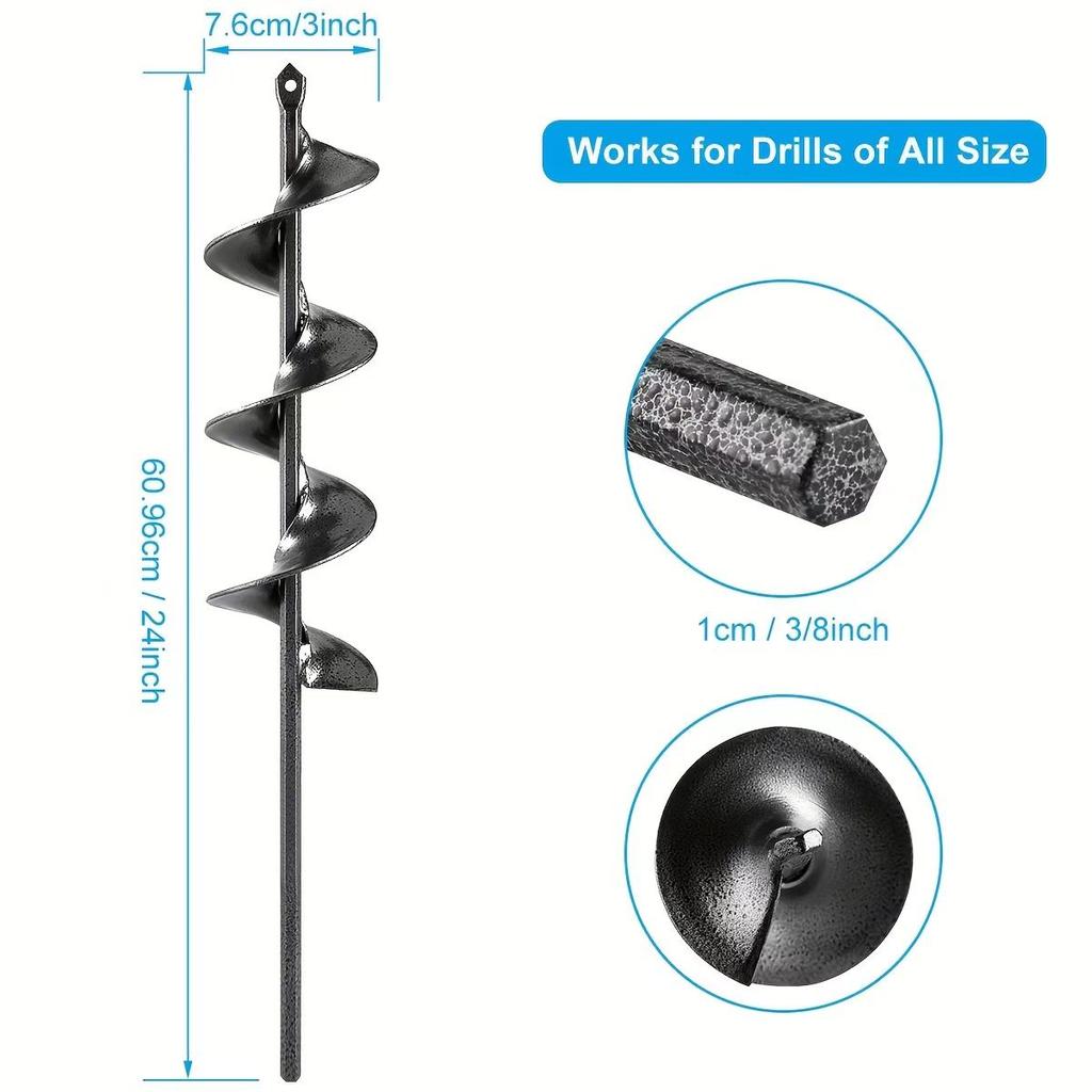 Auger Bits Are Used To Grow 3" Diameter Drill Bits for Growing 3"×9", 3"×16.5", 3"×24" ,220*40mm,220*50mm,300*80mm Bulb Auger St