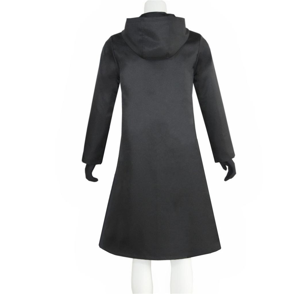 Взрослый черный плащ с длинными рукавами для косплея Тренч