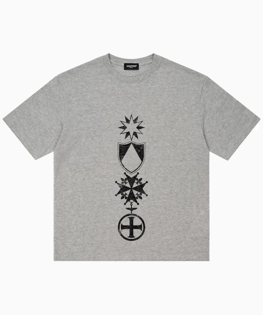 SAINTPAIN Sp Heavyweight Symbolism Short Sleeve T-Shirt Melange Grey