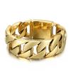 Men 'S Thick Bracelet Hip -Hop Trendy Men 'S Electroplated 18k Gold Titanium Steel Bracelet